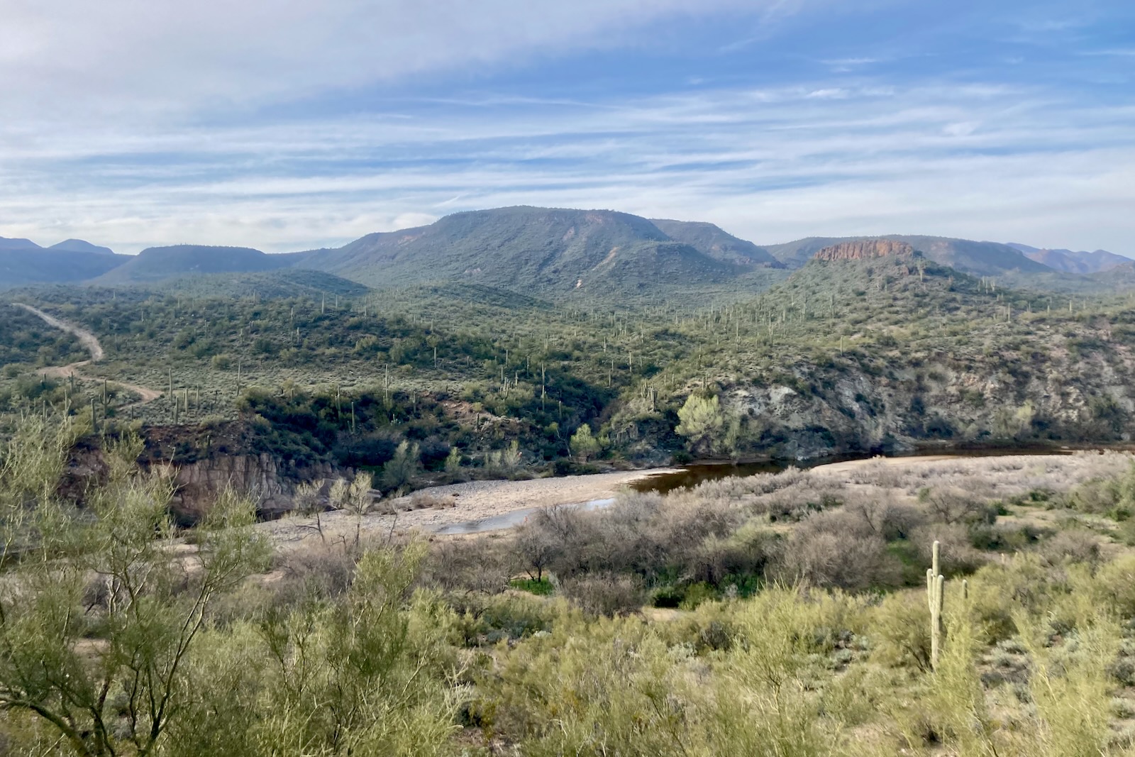 Looking back at the Agua Fria River