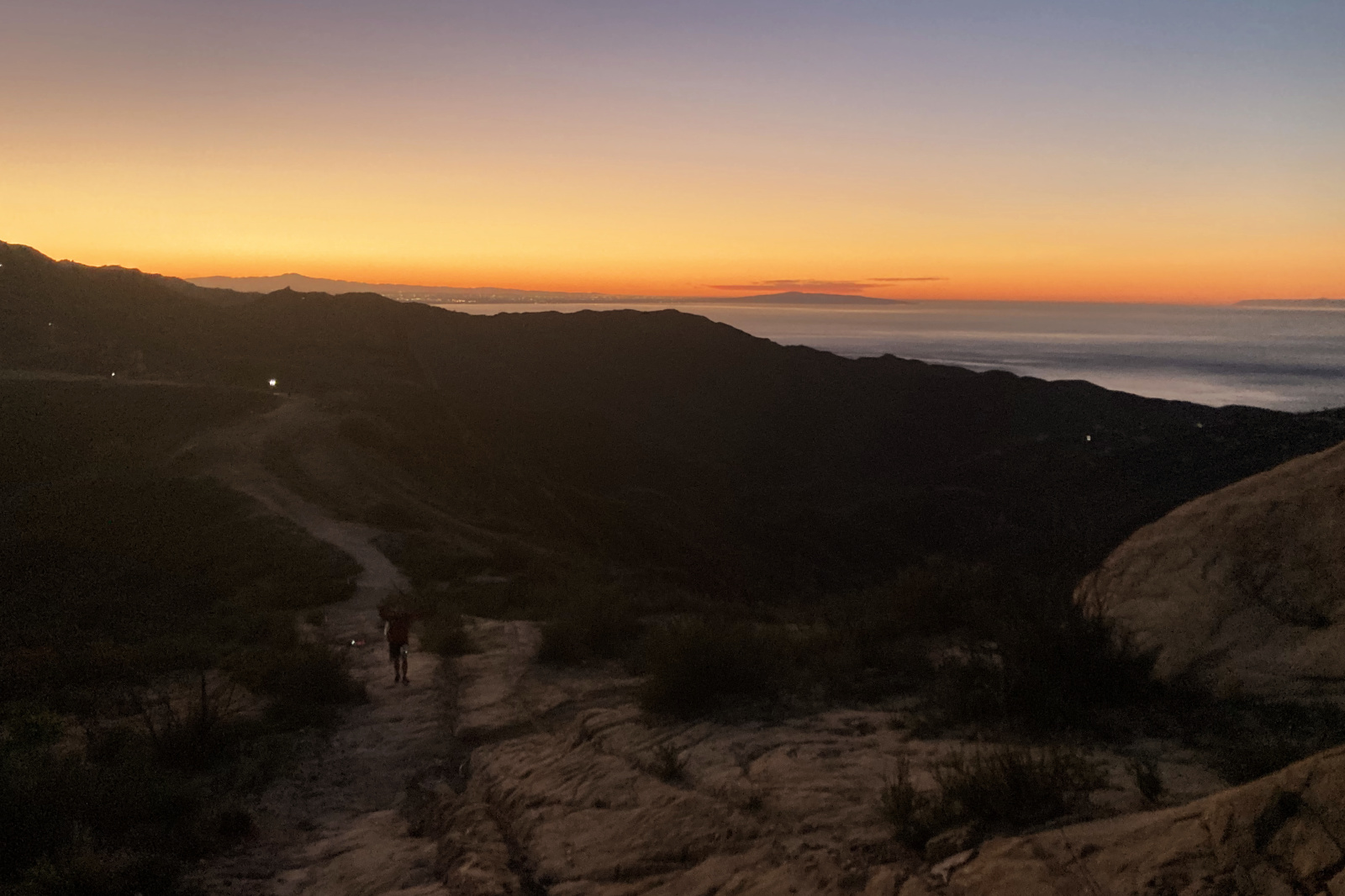 Sunrise in Malibu Creek state park